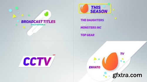 Videohive - 25 Broadcast Titles Pack - 17902540