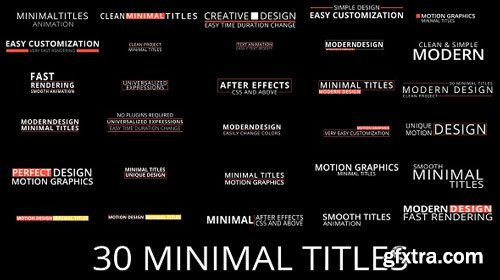 Videohive - Minimal Titles - 17813640