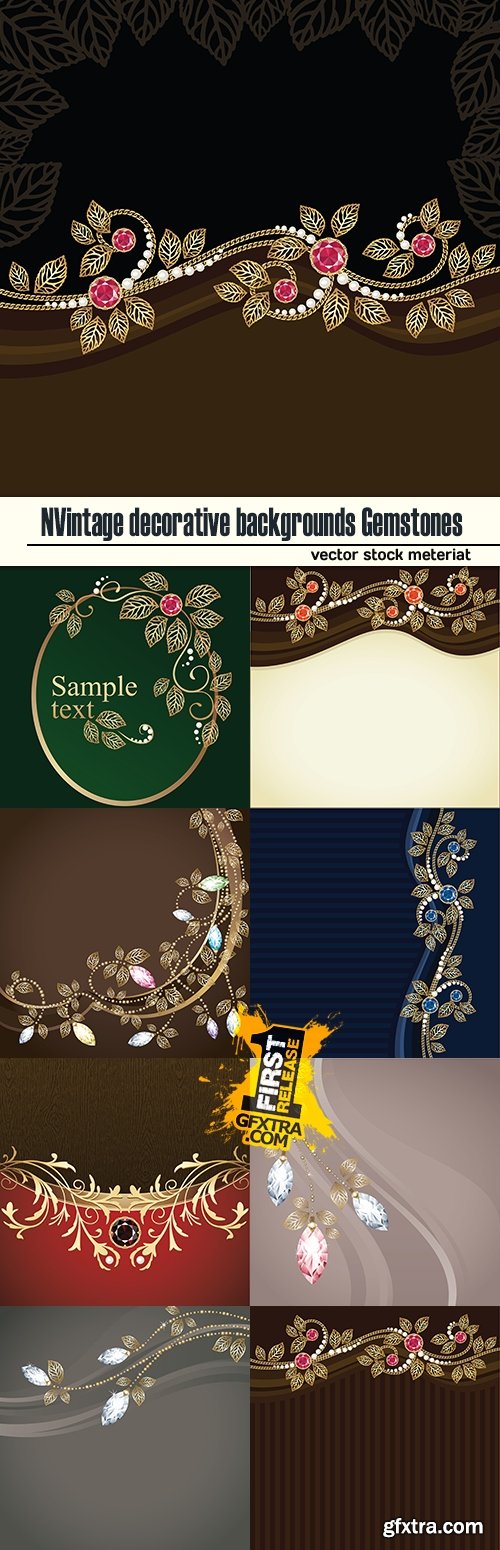 Vintage decorative backgrounds Gemstones