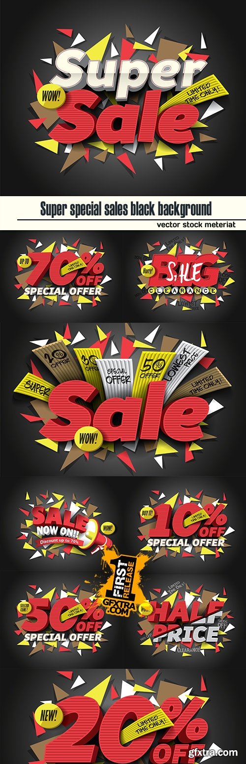 Super special sales black background