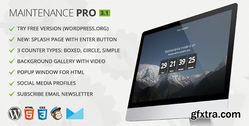 CodeCanyon - Maintenance PRO v3.1 - WordPress plugin - 2781350