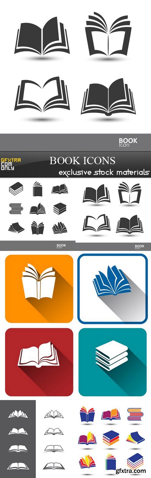 Book Icons - 5 EPS