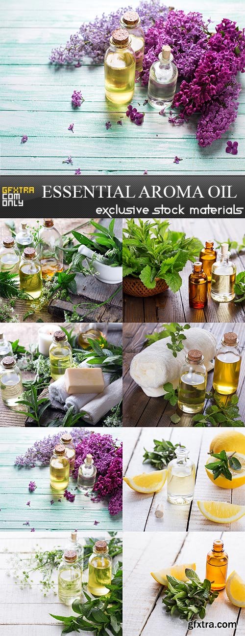 Essential aroma oil, 8 x UHQ JPEG