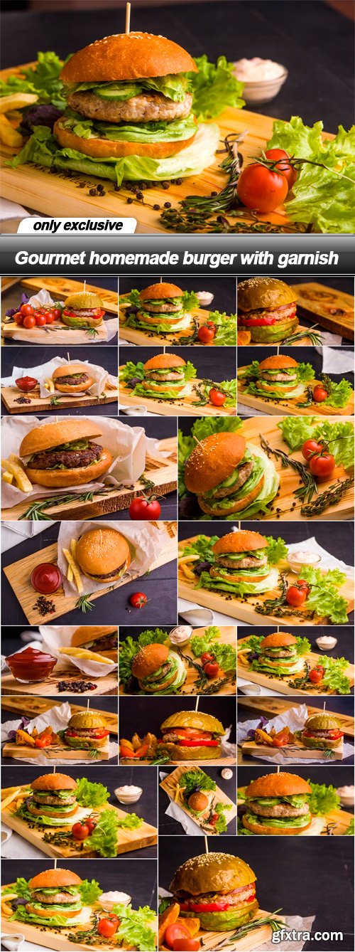 Gourmet homemade burger with garnish - 22 UHQ JPEG