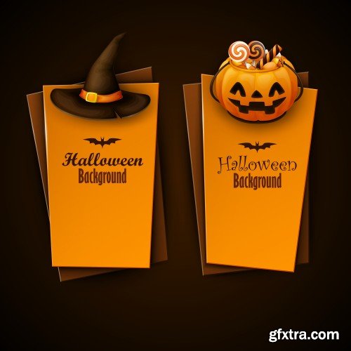 Halloween vector background and design banners