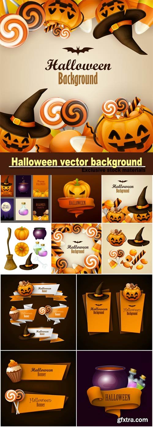 Halloween vector background and design banners