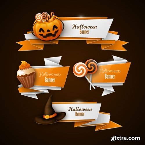 Halloween vector background and design banners