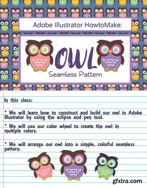 Adobe Illustrator: How To Make Seamless Owl Pattern