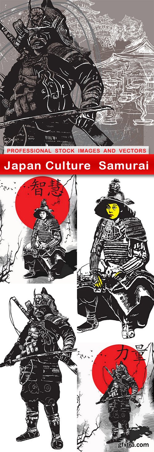 Japan Culture Samurai - 5 EPS