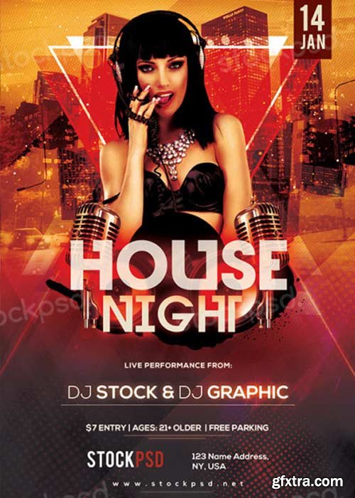 House Night V10 PSD Flyer