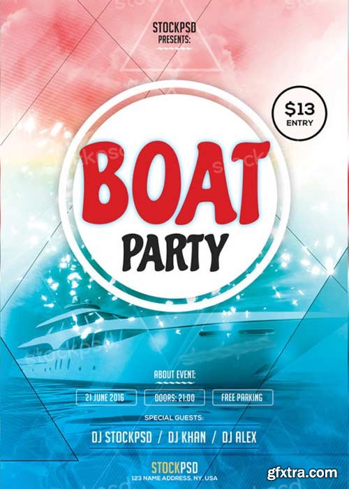 Boat Party V1 PSD Flyer