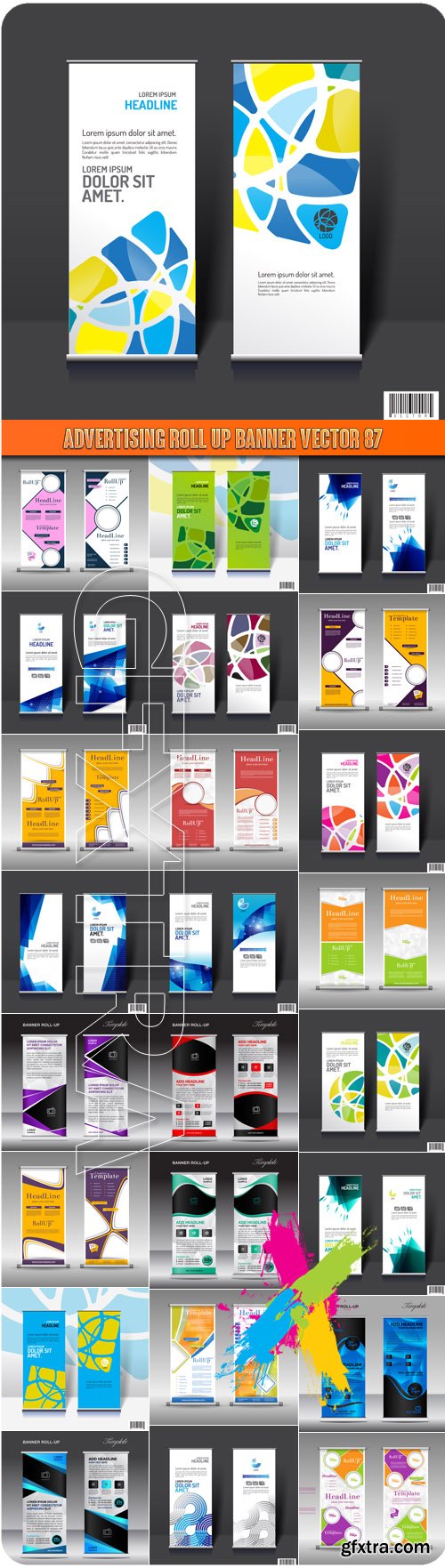 Advertising Roll up banner vector 87