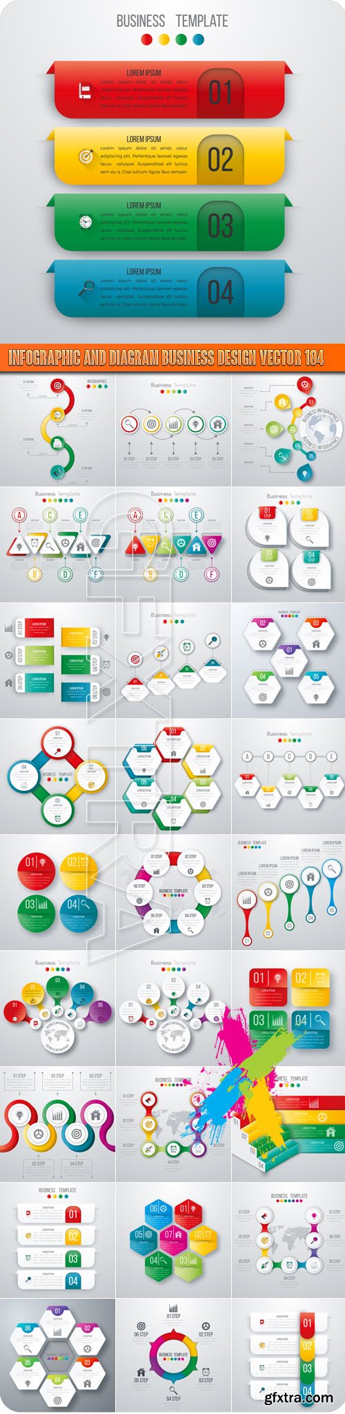 Infographic and diagram business design vector 104