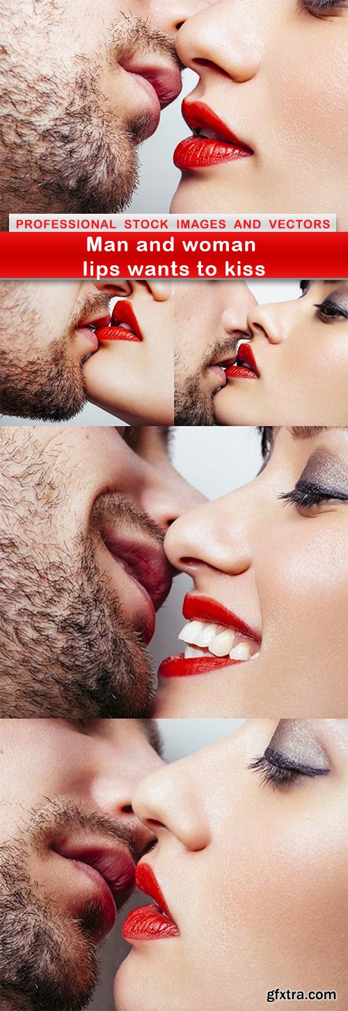 Man and woman lips wants to kiss - 5 UHQ JPEG