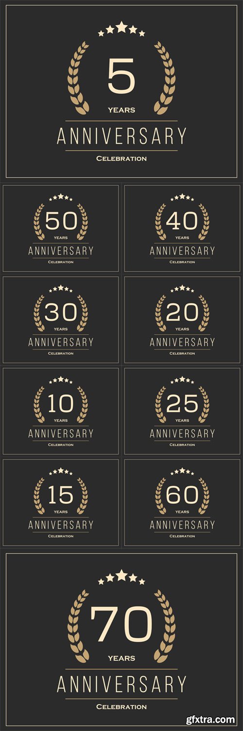 Vector Set - Years Anniversary Celebration Logotypes