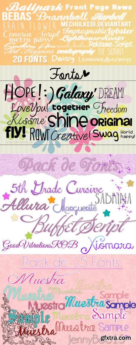 57 Fonts Pack