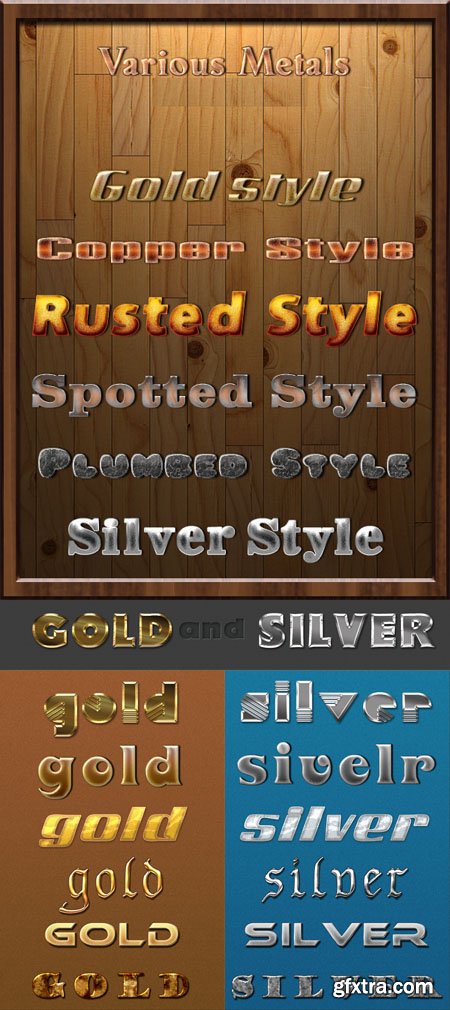 Gold, Silver and Metal Styles for Photoshop