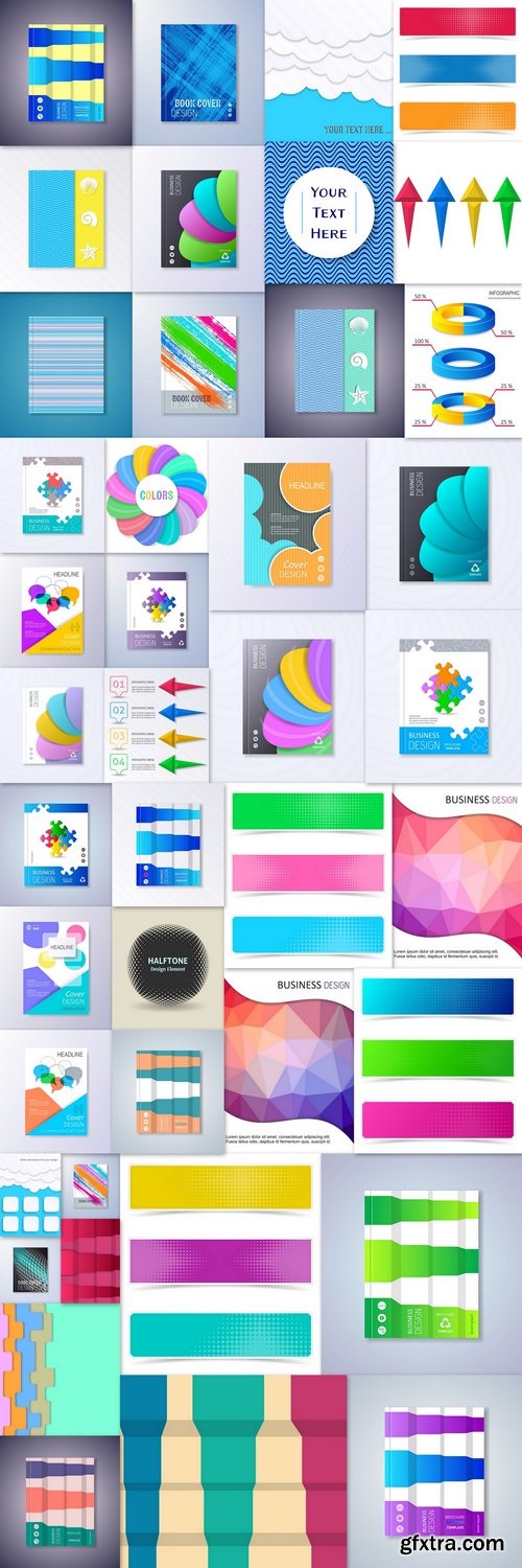 Abstract vector brochure design