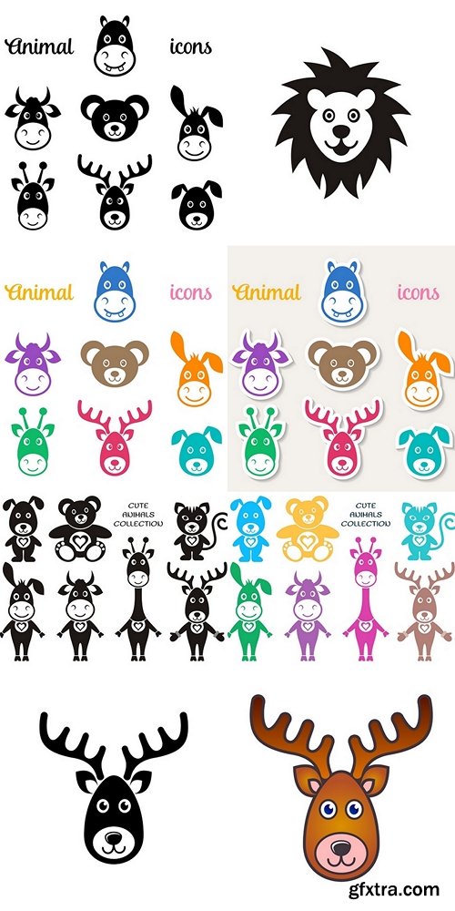 Animal face icons