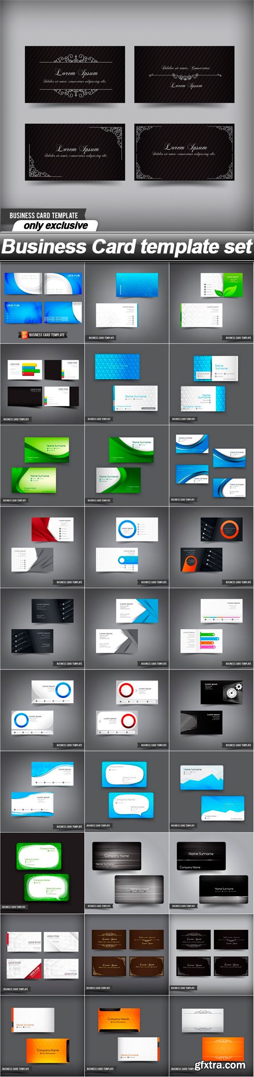 Business Card template set - 30 EPS