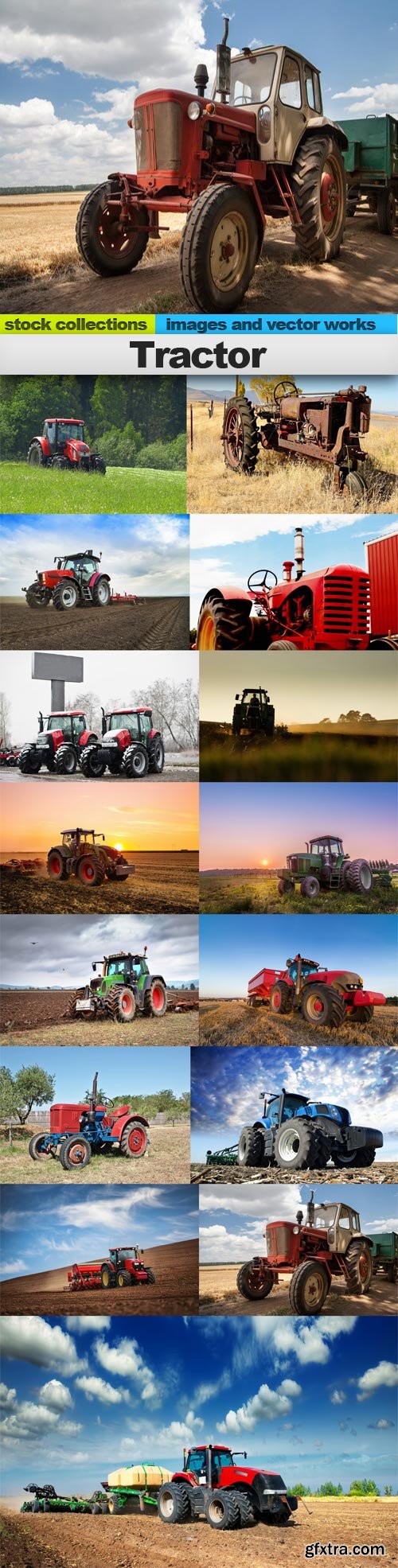 Tractor, 15 x UHQ JPEG