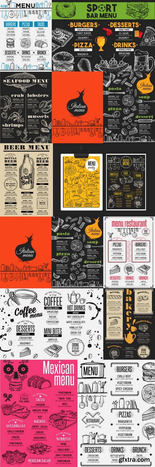 Menu Restaurant, Food Template