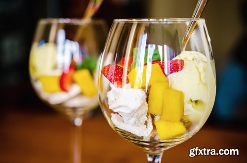 Collection of ice cream cream curd dessert fruit milk 25 HQ Jpeg