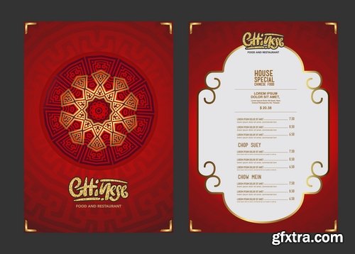 Collection menu food fast food cooking meal drink vector image 25 EPS