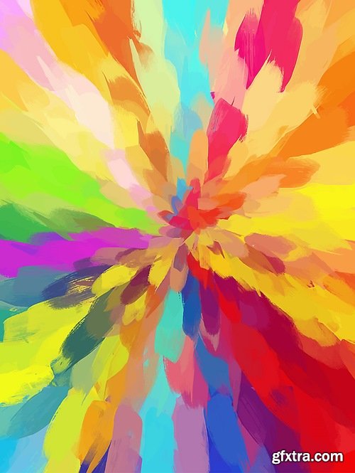 Collection of multicolored rainbow flyer background is colors vector image 25 EPS