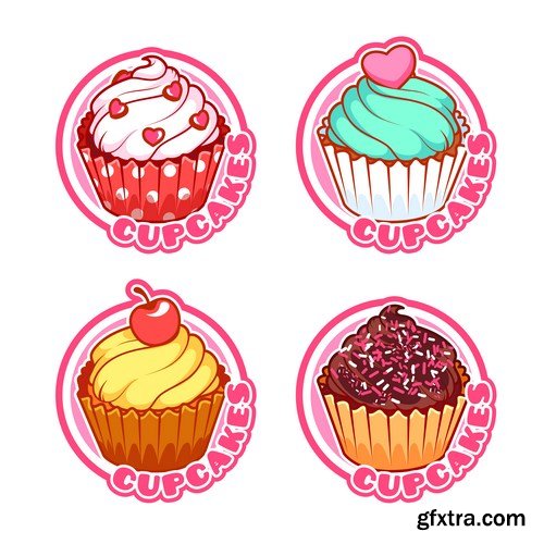 Stickers Desserts - 8 EPS