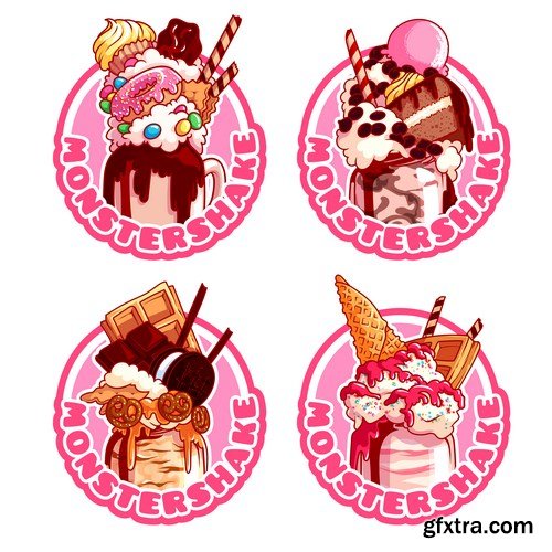 Stickers Desserts - 8 EPS