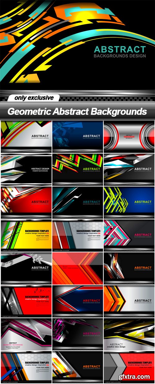 Geometric Abstract Backgrounds - 25 EPS