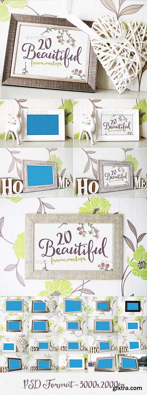 Graphicriver 20 Beautiful Frame Mockups 17020860