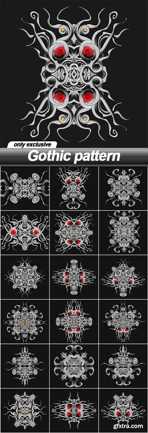 Gothic pattern - 19 EPS