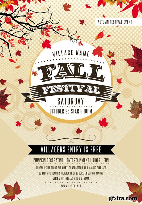 Fall Festival Vol 2 Flyer Template + Facebook Cover