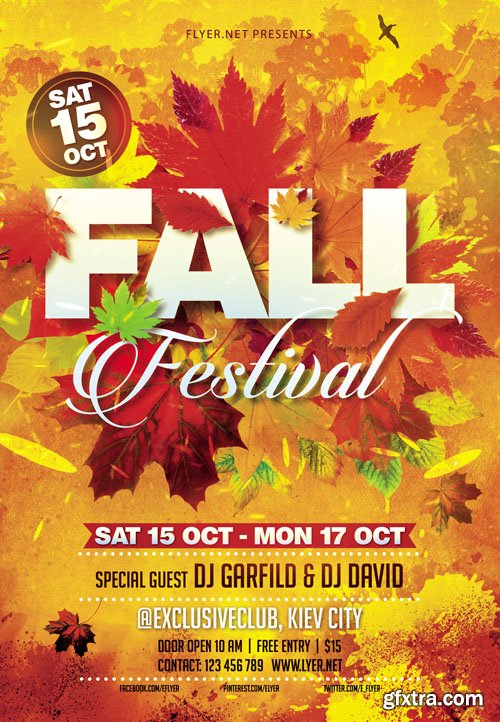 Fall Festival Vol 3 Flyer Template + Facebook Cover