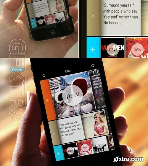 iPhone App UI Close-Up Mock-Up