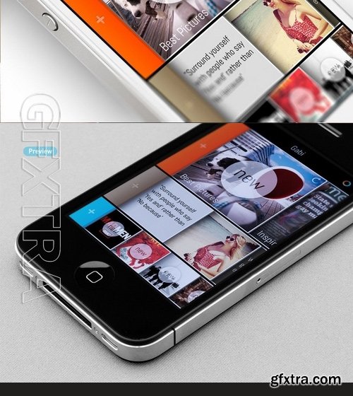 iPhone App UI Close-Up Mock-Up