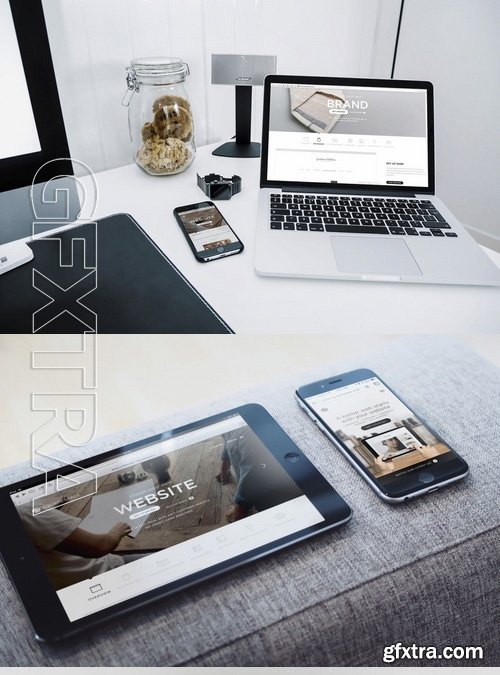 Download Responsive Web App Display Mock-Up » GFxtra