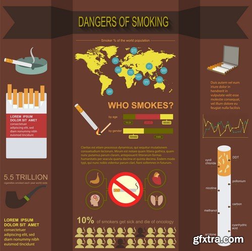 Dangers of smoking - 6 EPS