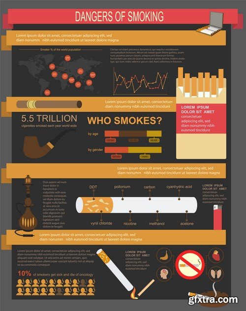 Dangers of smoking - 6 EPS