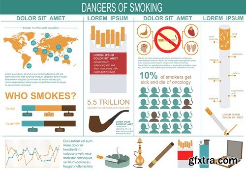 Dangers of smoking - 6 EPS