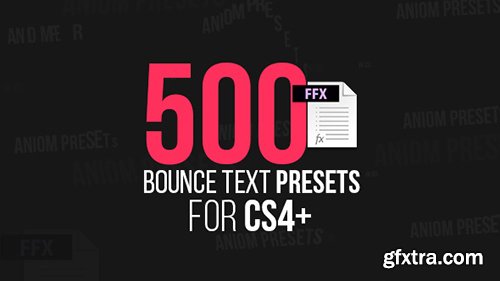 Videohive 500 Bounce Text Presets 15147802