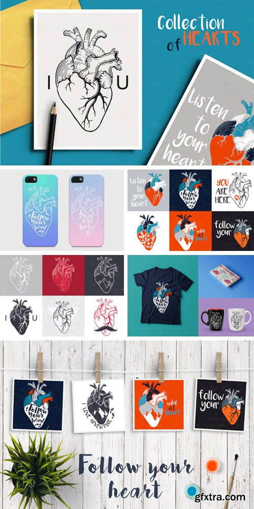 CM 552765 - Vintage Hearts Sketches & Quotes