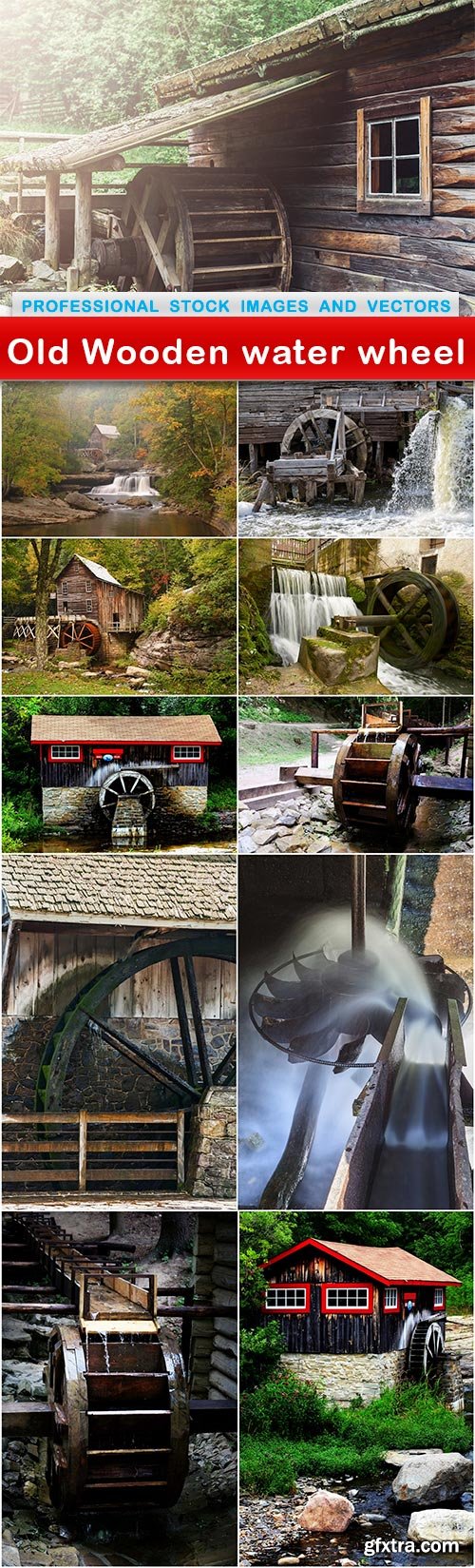 Old Wooden water wheel - 11 UHQ JPEG