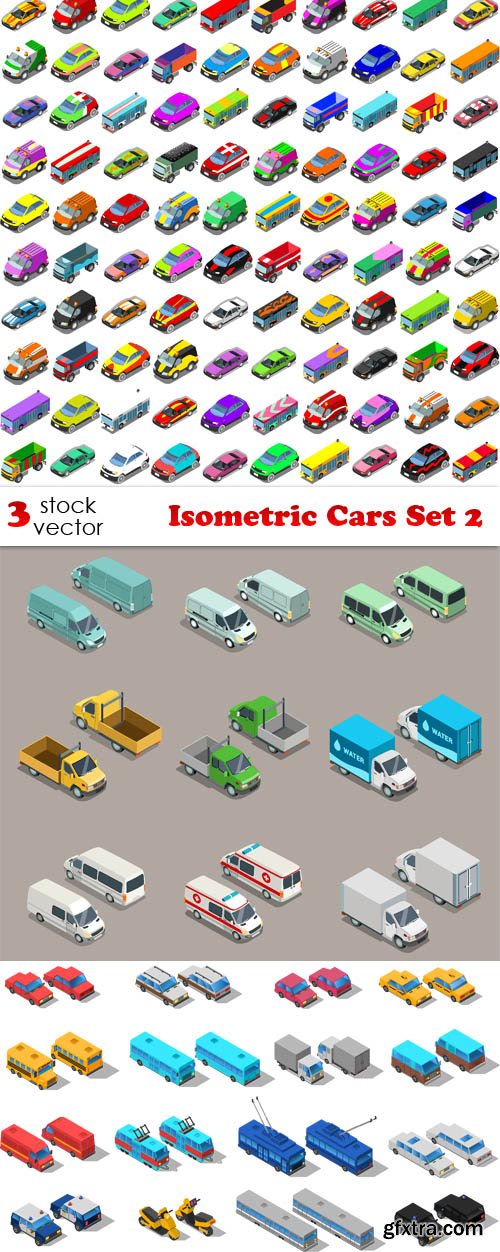 Vectors - Isometric Cars Set 2