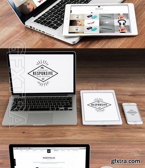 Responsive Macbook iPhone Display Mock-Up