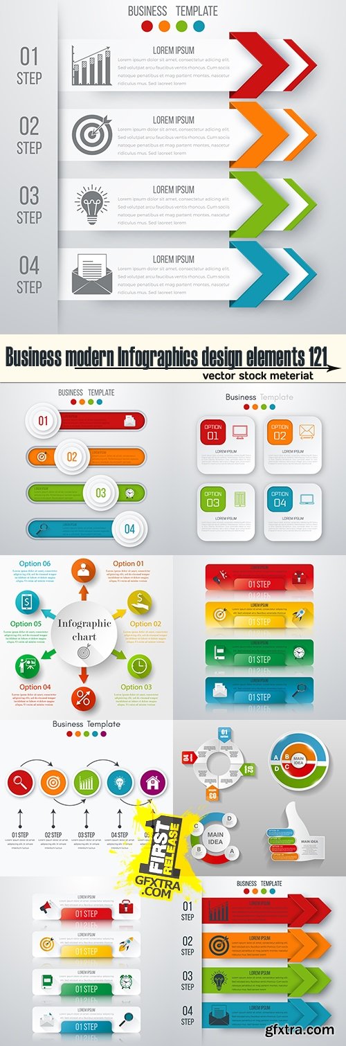 Business modern Infographics design elements 121