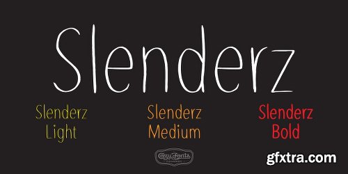 Slenderz Font Family - 3 Fonts