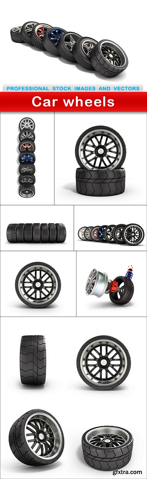 Car wheels - 8 UHQ JPEG